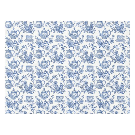 Nappe Tea Chinoiserie French Toile Du Jouy Motif (Devant (Horizontal))