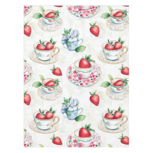 Nappe Teacup de fraise vintage motif floral