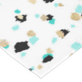 Nappe Teal, or de Faux, et barbouillages tachetés noirs (Angle)