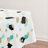 Nappe Teal, or de Faux, et barbouillages tachetés noirs (In Situ)