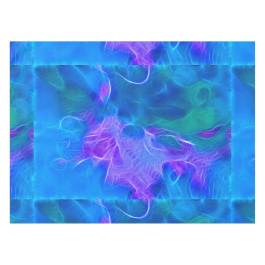 Nappe Teals & Mauves Art fractal Abstrait (Devant (Horizontal))