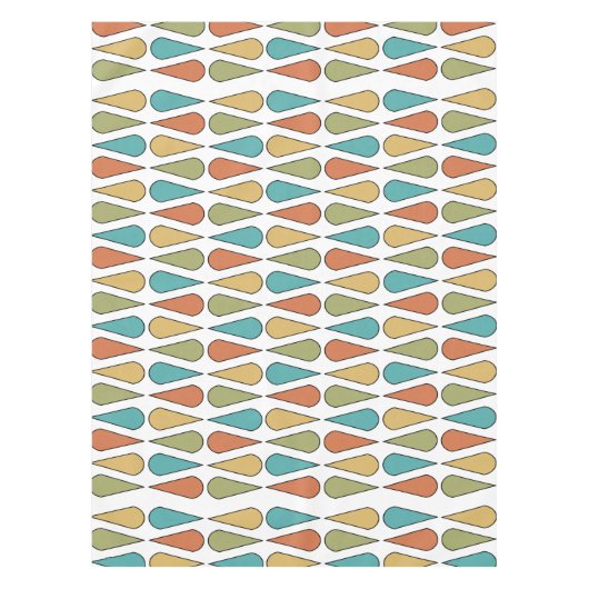 Nappe Teardrops du milieu du siècle rétro coloré (Devant)