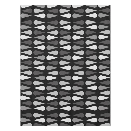 Nappe Teardrops du milieu du siècle rétro noir (Devant)