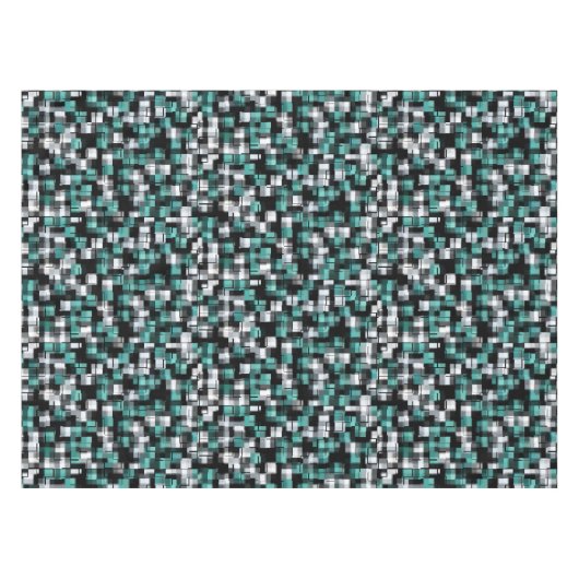 Nappe Tendance Turquoise Vert Bleu Noir Blanc Abstrait P (Devant (Horizontal))