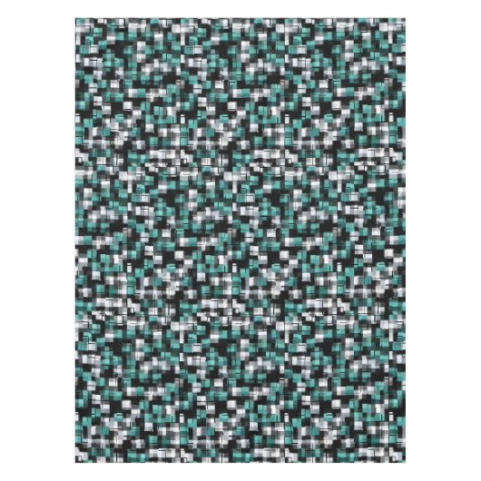 Nappe Tendance Turquoise Vert Bleu Noir Blanc Abstrait P (Devant)