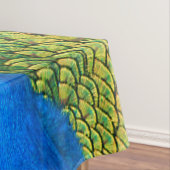 Nappe Tête bleue Peacock avec et des plumes de queue col (In Situ)