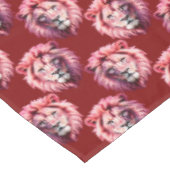 Nappe Tête de lion rose bordeaux Design (Angle)