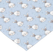 Nappe Têtes de lapin sur Motif bleu ciel (Angle)