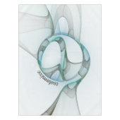 Nappe Texte Abstrait Fractal bleu turquoise gris (Devant)