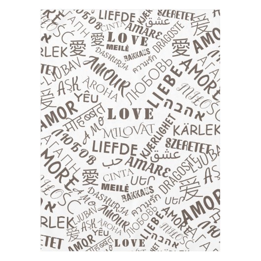 Nappe texte d'amour multilingue (Devant)