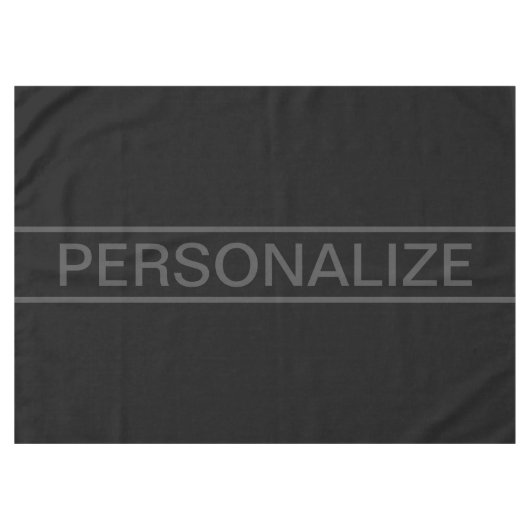 Nappe Texte personnalisable | Gras moderne noir et gris  (Devant (Horizontal))