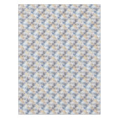 Nappe Textes bleu clair, zigzag beige (Devant)