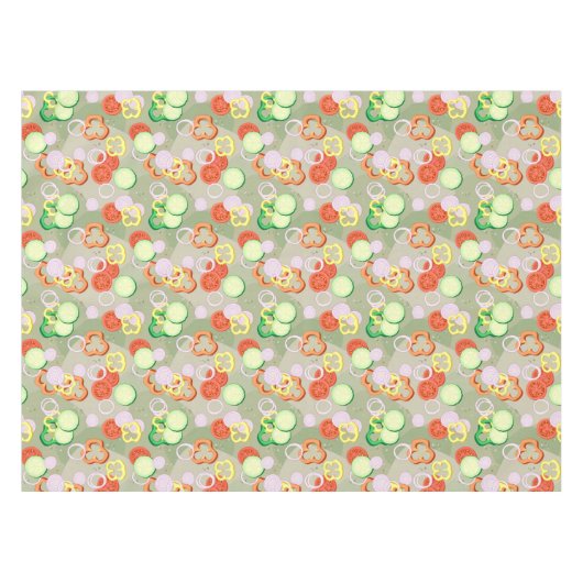 Nappe Texture avec des tranches de légumes (Devant (Horizontal))