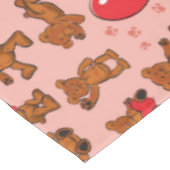 Nappe Texture avec le nounours, coeurs (Angle)