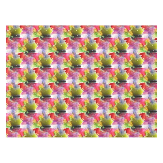 Nappe Texture de conception rouge, aquarelle jaune (Devant (Horizontal))