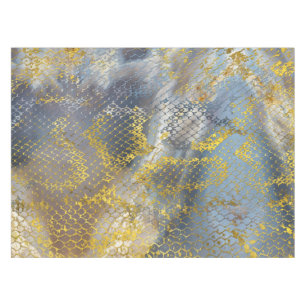 Nappe Texture de peau de serpent d'or de Faux sur le