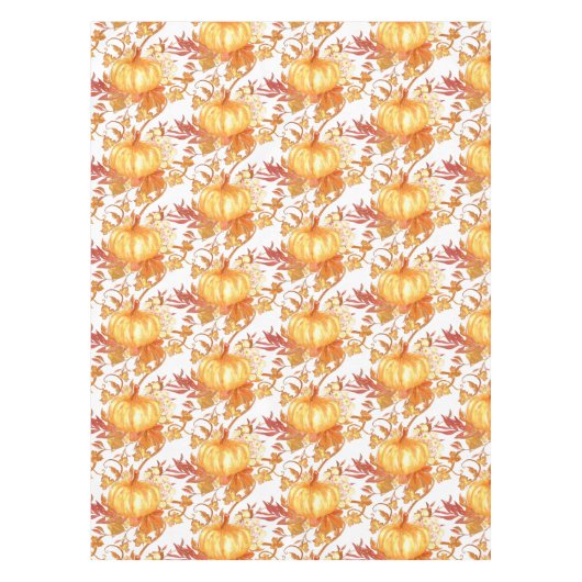 Nappe Thanksgiving Automne Automne Citrouille Vins Feuil (Devant)