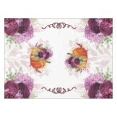 Nappe Thanksgiving Citrouille Bourgogne Flowers (Devant (Horizontal))