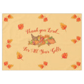 Nappe Thanksgiving Cornucopia"Merci Lord"Nappe (Devant (Horizontal))