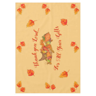 Nappe Thanksgiving Cornucopia"Merci Lord"Nappe