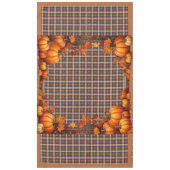 Nappe Thanksgiving Plaid avec frontière Citrouille (Devant)