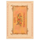 Nappe Thanksgiving Tablecloth, Cornucopia and prayer (Devant)