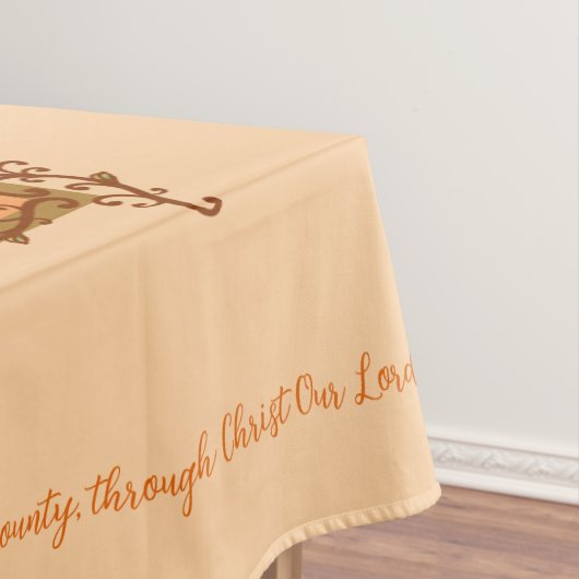 Nappe Thanksgiving Tablecloth, Cornucopia and prayer (In Situ)