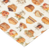 Nappe Thanksgiving Tablecloth Decor – Bread, Pie & Coffe (Angle)