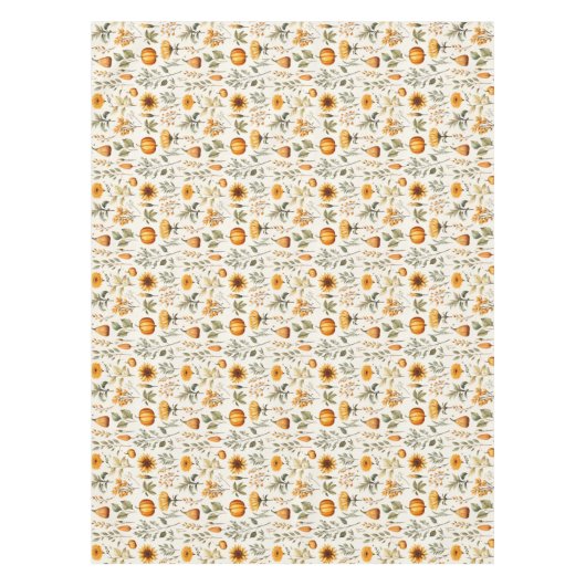Nappe Thanksgiving Tablecloth Decor Pumpkins, Sunflowers (Devant)
