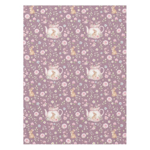 Nappe Théière Lapin Fantaisiste Motif Floral de Printemp