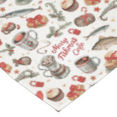 Nappe Thème de Noël de pêche (Angle)