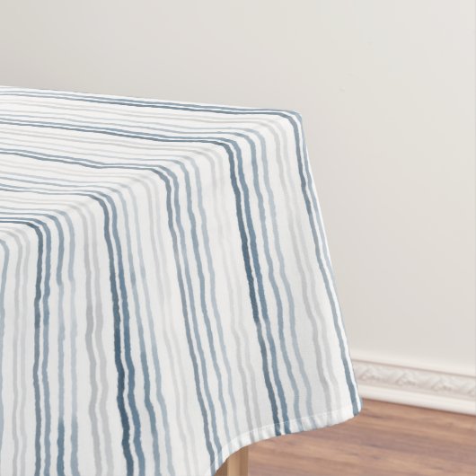 Nappe Thin Watercolor Stripes, Slate Blue, Gray, White (In Situ)