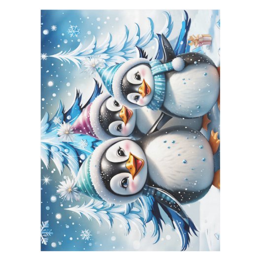 Nappe Three adorable penguins (Devant)
