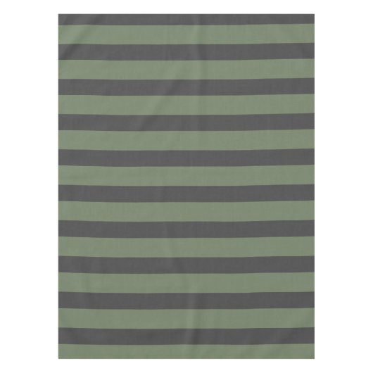 Nappe Tic vert olive rayé moderne (Devant)