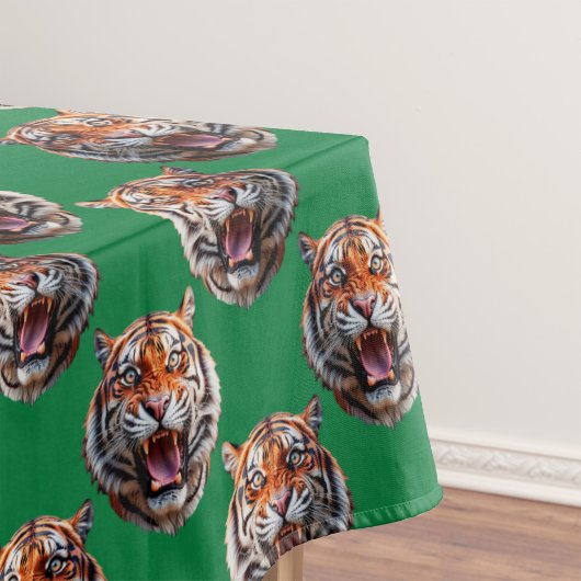 Nappe Tiger Head Pattern Design Green 