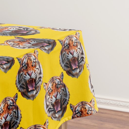 Nappe Tiger Head Pattern Design Yellow