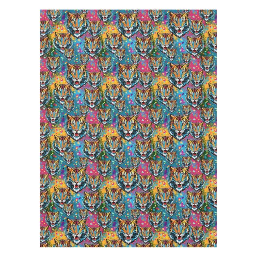 Nappe Tiger Head Rainbow colors paint stains (Devant)