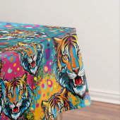 Nappe Tiger Head Rainbow colors paint stains (In Situ)