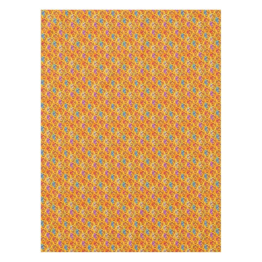 Nappe Tigre pattern on dark yellow (Devant)
