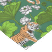 Nappe Tigres dans l'étang blanc de lotus (Angle)