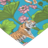 Nappe Tigres dans l'étang rose lotus (Angle)