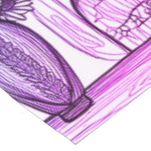 Nappe Tirage Abstrait Art Floral Bleu violet (Angle)