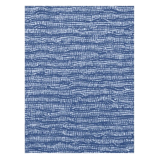 Nappe Tissu de boue rayures en bleu indigo (Devant)