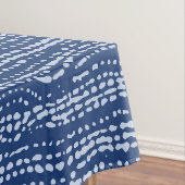 Nappe Tissu de boue rayures en bleu indigo (In Situ)
