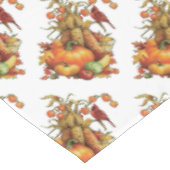 Nappe Tissu de la récolte d'automne Thanksgiving White T (Angle)