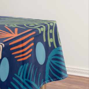 Nappe Tissu de moisissure tribale des Caraïbes : bleu fe