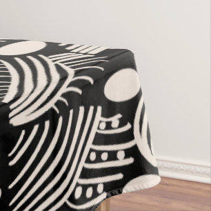 Nappe Tissu de moisissure tribale des Caraïbes : noir, b