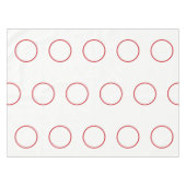 Nappe Tissu de table blanche avec cercles rouges (Devant (Horizontal))
