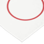 Nappe Tissu de table blanche avec cercles rouges (Angle)