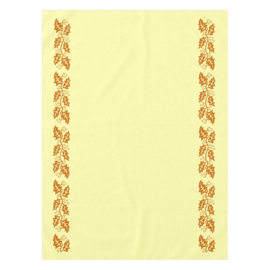 Nappe Tissu de table - Brown Feuille Holly (Devant)